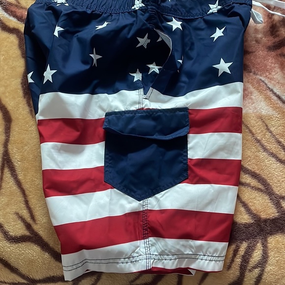 Men’s Bathing Suit, American Flag - Picture 3 of 6